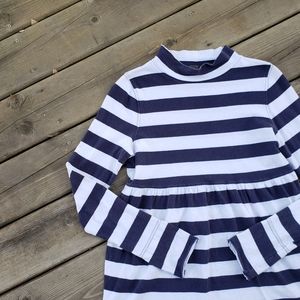 We the Free • Mock Neck Striped Babydoll Top
